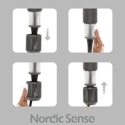 Nordic Sense AI-hårtørrer 1600 watt Grå