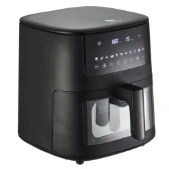 Clearance HOLM Airfryer med vindue 1650 watt Mat sort