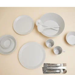 Online Mepal Bloom Dyb tallerken Pebble hvid