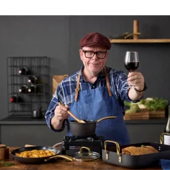 New HOLM Brasserie Kasserolle med glaslåg Sort