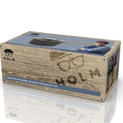 New HOLM Brasserie Kasserolle med glaslåg Sort