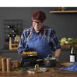 New HOLM Brasserie Kasserolle med glaslåg Sort