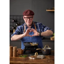 New HOLM Brasserie Kasserolle med glaslåg Sort