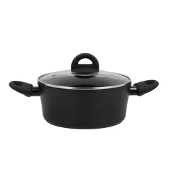 New Funktion Ceramica Gryde med glaslåg Sort