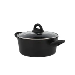 New Funktion Ceramica Gryde med glaslåg Sort