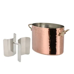 Clearance Mauviel Champagnekøler oval Hamret kobber