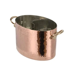 Clearance Mauviel Champagnekøler oval Hamret kobber