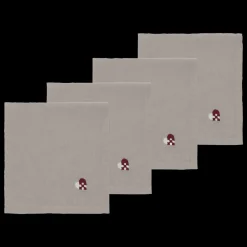 Discount Södahl Christmas Hearts Embroidery Stofservietter 4 stk. Dark red