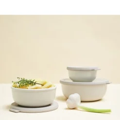 Discount Mepal Cirqula høj Rekt. skålesæt m.låg 3 stk. Nordic white