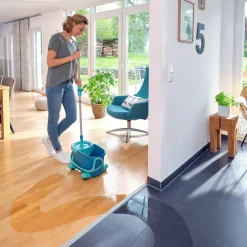 Clearance Leifheit Clean Twist Disc Ergo Mobile Gulvvaskersæt Gr&oslash;n