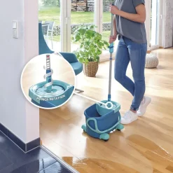 Clearance Leifheit Clean Twist Disc Ergo Mobile Gulvvaskersæt Gr&oslash;n