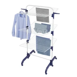 Outlet Leifheit Comfort Tower 420 Tørrestativ Hvid/Blå