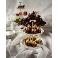 Hot Zone Denmark Eau Serveringsopsats, to etager Offwhite