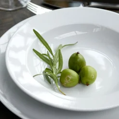 Online Pillivuyt Eventail Tallerken dyb med fane Hvid