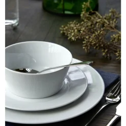 Hot Pillivuyt Eventail Tallerken flad med fane Hvid