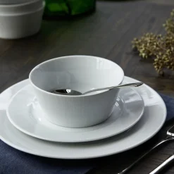 Hot Pillivuyt Eventail Tallerken flad med fane Hvid