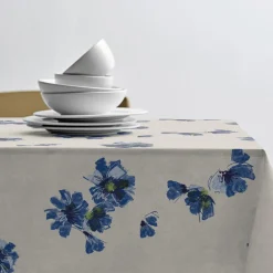 Online Södahl Flora Akryldug m. antislip Blue