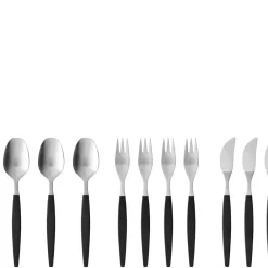 Clearance Gense Focus de Luxe Bestiksæt 12 dele Sort/Mat stål