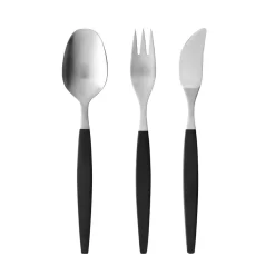 Clearance Gense Focus de Luxe Bestiksæt 12 dele Sort/Mat stål