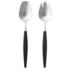 New Gense Focus de Luxe Salatbestik Sort/Mat stål