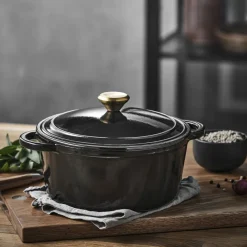 Sale Pillivuyt Gourmet Garonne Støbejernsgryde Sort