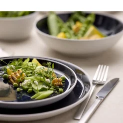 Hot BITZ Gastro Tallerken Hvid/M&oslash;rkeblå