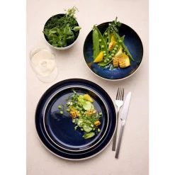 Hot BITZ Gastro Tallerken Hvid/M&oslash;rkeblå