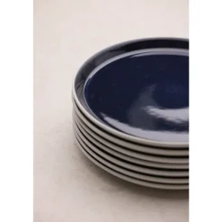 Hot BITZ Gastro Tallerken Hvid/M&oslash;rkeblå