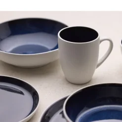 Hot BITZ Gastro Tallerken Hvid/M&oslash;rkeblå