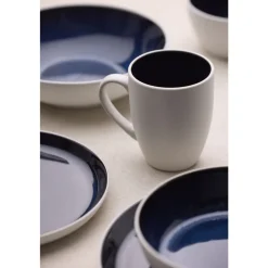 Hot BITZ Gastro Tallerken Hvid/M&oslash;rkeblå