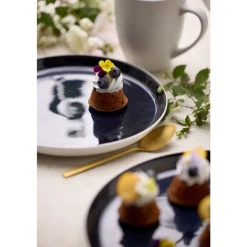 Hot BITZ Gastro Tallerken Hvid/M&oslash;rkeblå