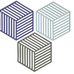 Online Zone Denmark Hexagon Bordskåner 3 stk. Indigo/Fog/Olive Taupe