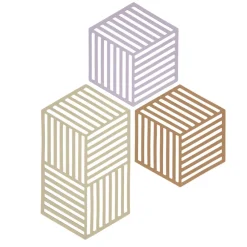 Clearance Zone Denmark Hexagon Bordskåner 3 stk. Lupine/Warm Sand/Light Terraco