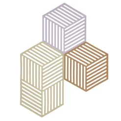 Clearance Zone Denmark Hexagon Bordskåner 3 stk. Lupine/Warm Sand/Light Terraco