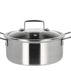 Outlet HOLM Hybrid 3ply Grydesæt m/låg 6 dele Silver metallic