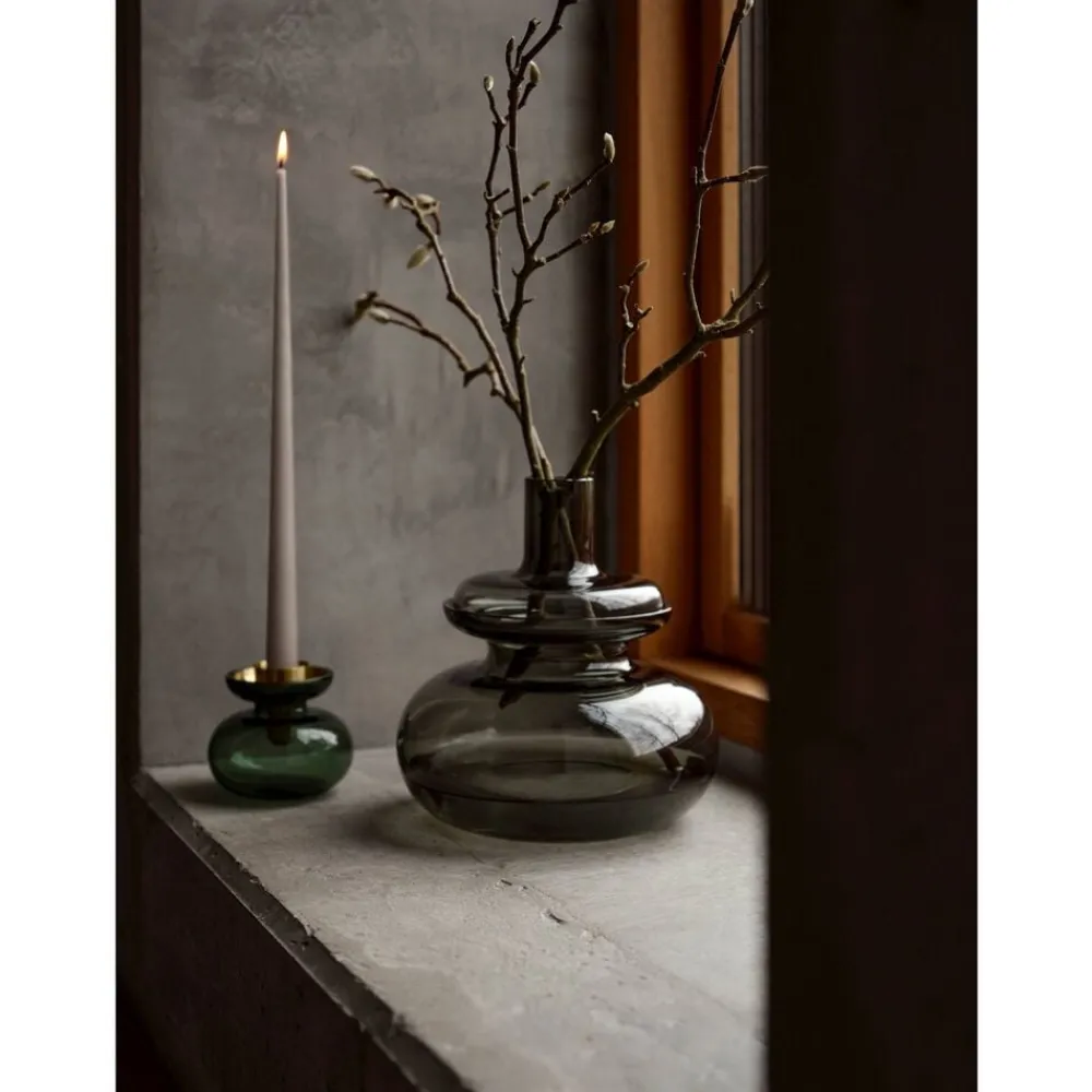 Sale Zone Denmark Inu Vase/Lysestage 2 dele Smoked Grey/Steel