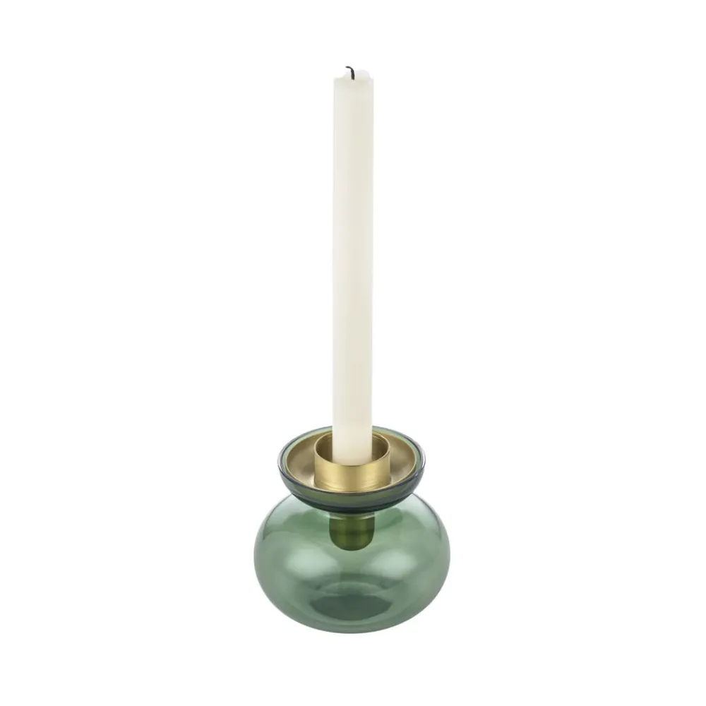Zone Denmark Inu Vase/Lysestage 2 dele Moss Green/Brass