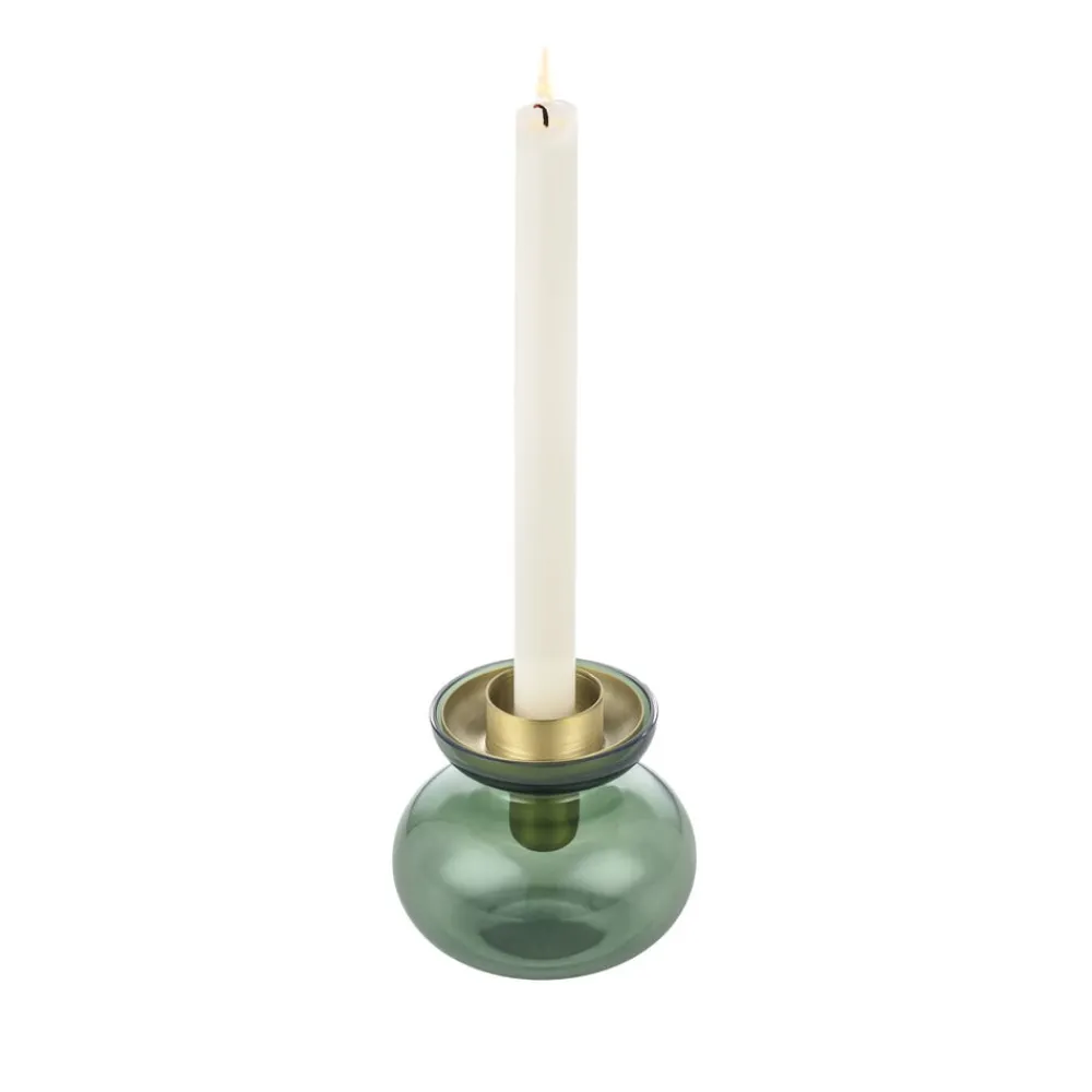 Zone Denmark Inu Vase/Lysestage 2 dele Moss Green/Brass