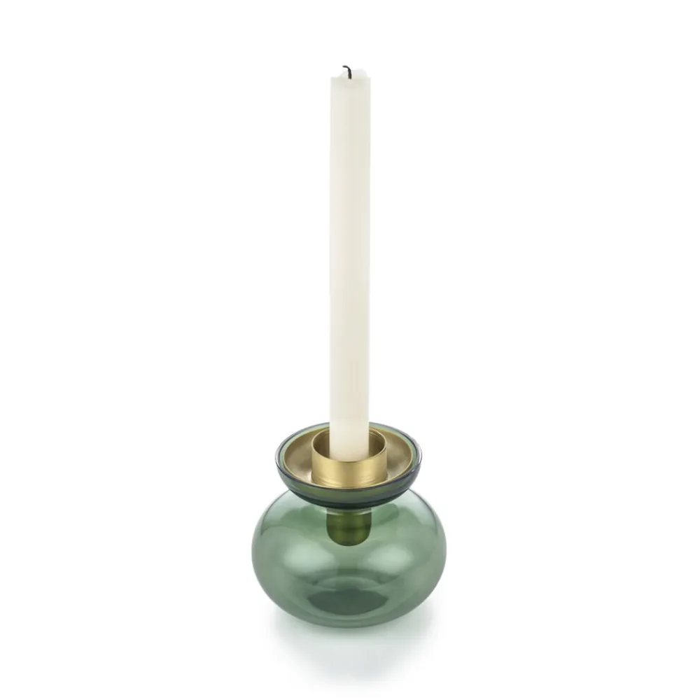 Zone Denmark Inu Vase/Lysestage 2 dele Moss Green/Brass
