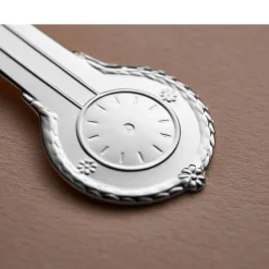 Discount Gense Klokke med blomster Dåbsske Blankt s&oslash;lv