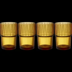 Hot BITZ Kusintha Caféglas 4 stk. Amber