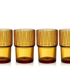 Hot BITZ Kusintha Caféglas 4 stk. Amber