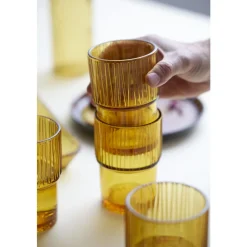 Hot BITZ Kusintha Caféglas 4 stk. Amber