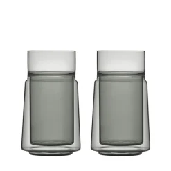 Best Jacob Jensen Large Dobbeltvægget glas 2 stk. Black