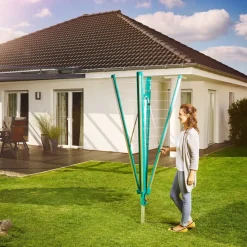 New Leifheit Linomatic 600 Deluxe Cover Paraplytørrestativ Alu