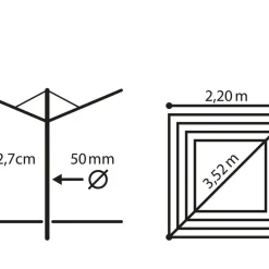 New Leifheit Linomatic 600 Deluxe Cover Paraplytørrestativ Alu