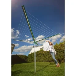 Clearance Leifheit Linomatic 500 Deluxe Cover Paraplytørrestativ Alu