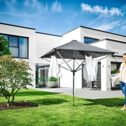 Clearance Leifheit LinoProtect 400 Paraplytørrestativ Anthracite