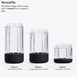 Beast Mega Plus Blender 1200 watt Carbon black