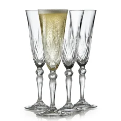 Sale Lyngby Glas Krystal Melodia Champagneglas 4 stk. Clear